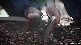 WOW! Cute busty teen gf hammered hard by ebony boyfriend's massive slender cock!