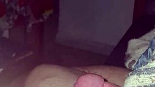 Mature guy strokes cock hard before massive creampie cum explosion solo