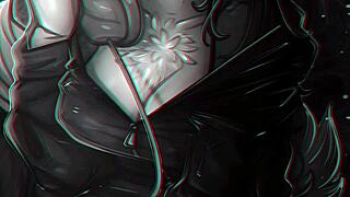 Perra domina whispers erotic joi to make you throb with her furry tits