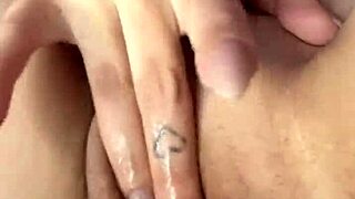 pretty tall brunette teen babe spreads pussy closeup solo softcore cum tease