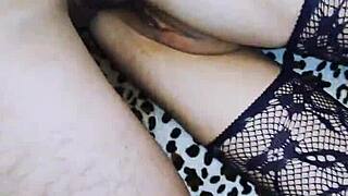 naughty wife tempts her thirty-five-year-old husband in steamy home footage