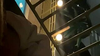 wet wife bent over hotel balcony takes huge cock public pounding