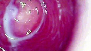 camera dives deep capturing her intense wet orgasm moment