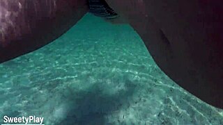 Creampie Slut Dives Underwater While Juicy Pussy Gets Filled On Beach!