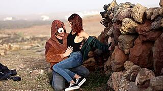 bent over outdoor doggystyle fuck on lanzarote island