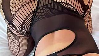 ebony bitch chokes on black cock deepthroat homemade style