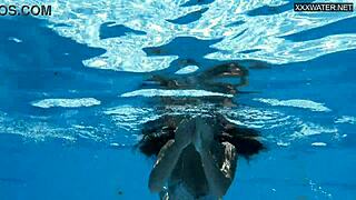 Angelica Heart's Big Tits and Tight Pussy in Pool Bathing