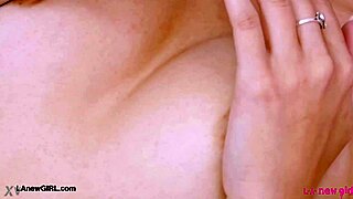 Classic Brunette Beauty Casting Poses Sexy Petite Body on Sofa