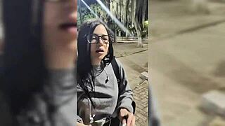 My date with this cute Colombian fan turned into deepthroat blowjob and doggystyle ass licking