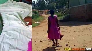 whoa 😍 black nigerian lady chokes on huge ebony cock for lunch!!