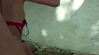 These two guys spot a hot stranger girl and talk her into outdoor park sex for cash on camera