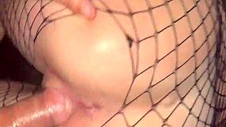 rough fishnet blonde gets pounded hard then huge facial blast 💦😈