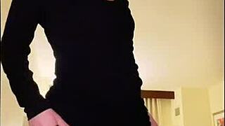 she cheats on hubby with bbc stretching her shaved milf pussy close up moaning loud