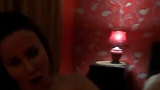 Step Mom's Shiny Leggings Grip Massive 10-Inch Cock Deep