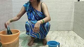 Stepmom Fucks Stepsons Cock Deep While Cleaning Clothes