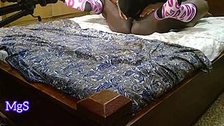 WOW! AMATEUR PORNSTAR LICKS JUICY PUSSY FIRST TIME BEHIND BEDROOM SCENES!