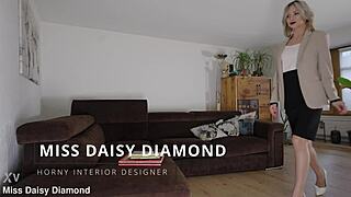 secretary in pantyhose heels squirts wet pussy after fingering client on office date