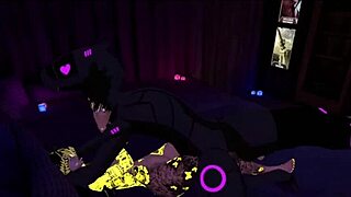 Synth and angel goddess share a cozy romantic night together