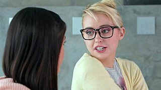 three nerdy lesbian girls in costumes fingerbang and trib like the big bang theory parody