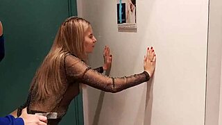 she got completely caught giving a blowjob in the dressing room let ty black swallows it all