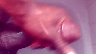shower skeet session teases with soapy tits and bbc urges