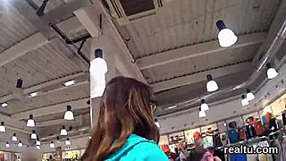 stunning czech brunette seduced in shop stripped and hardcore anal fucked pov