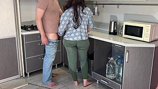 Housewife drops pants for big ass anal