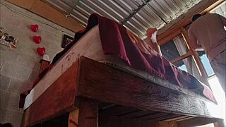 latina no panties upskirt bends making bed hidden cam