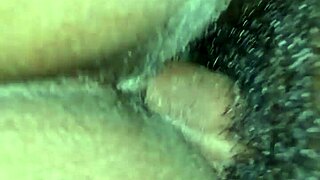 Ebony Wife's Quick Creampie During Massage Fuck