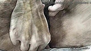 Erotic Animation Shows Pussy Rubbed In Color Stop Motion