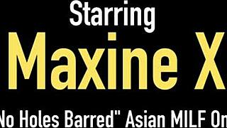 Maxine X's Tight Asian Ass Milks Big Black Cock Hard