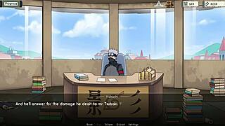 hentai kunoichi gets monster cock titty fucked outdoors in panties