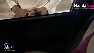 nandanua bends over for bbc stranger dogging on street while cuck husband watches her moan and cum