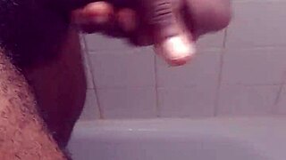 shower skeet session teases with soapy tits and bbc urges