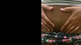 in the kitchen the married latina housewife drops to her knees and sucks cock close up