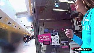 stunning czech brunette seduced in shop stripped and hardcore anal fucked pov