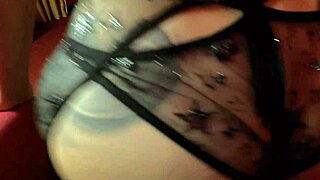 Step Mom's Shiny Leggings Grip Massive 10-Inch Cock Deep