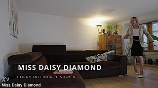 secretary in pantyhose heels squirts wet pussy after fingering client on office date