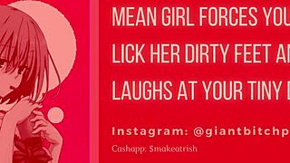 bimbo trashes your tiny dick then feet slave joi! 👠👅