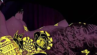 Synth and angel goddess share a cozy romantic night together