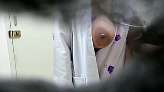 Indian doctor fingers and fucks patient's big natural tits and ass
