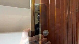 innocent delivery boy gets ambushed by tiffany montavani's ninfomaniac urges she slaps spanks his hungry cock in sheer see through shower domination