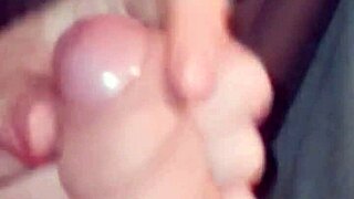 Solo amateur strokes small cock in homemade first-time masturbation session