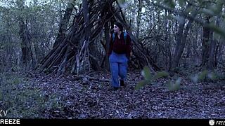 Valentina nappi's tight pussy freeze-fucked outdoors by native cock after hike