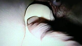 my wife's cum drips from dildo fucked pussy