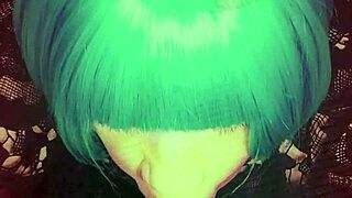 that sissy shemale slut deepthroats sloppy gagging on nasty dick like a pro