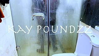 Brutal couple shower fuck with deepthroat and doggystyle