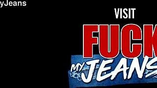 ASSHOLE IN DENIMS SPLIT WIDE DURING BRUNETTE'S HARDCORE ANAL POUNDING