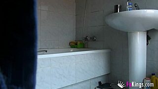 Sister's shower fingering dildo drill sparks forbidden thrill