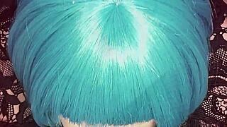 that sissy shemale slut deepthroats sloppy gagging on nasty dick like a pro